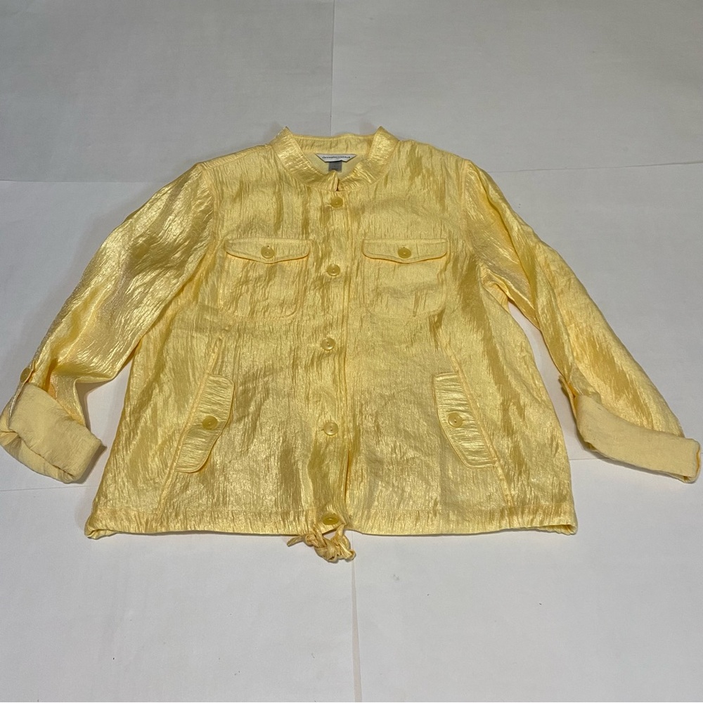 Christopher & Banks Gold Textured Jacket